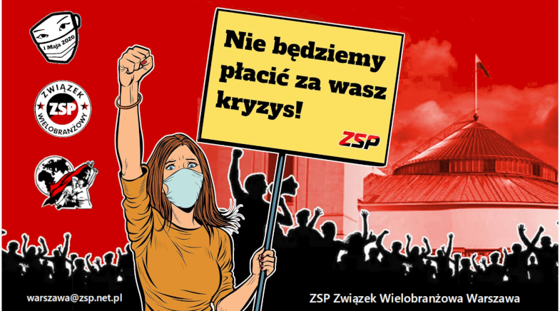 Plakat-aufruf zum Protest vor dem Parlament (Sejm)